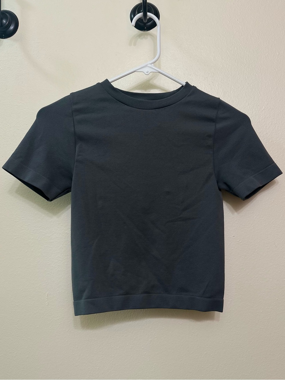 a new day Charcoal Crewneck Short Sleeve Top